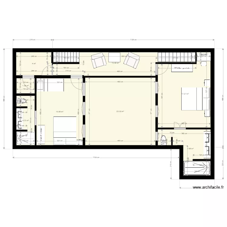 maison bab doukhala &eacute;tage. Plan de 