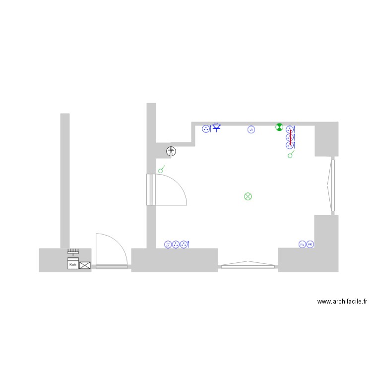 Binou cuisine. Plan de 0 pièce et 0 m2