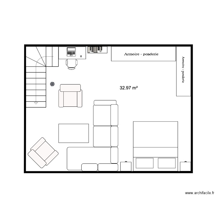 Etage  Chalet 33 m2 test 2. Plan de 0 pièce et 0 m2