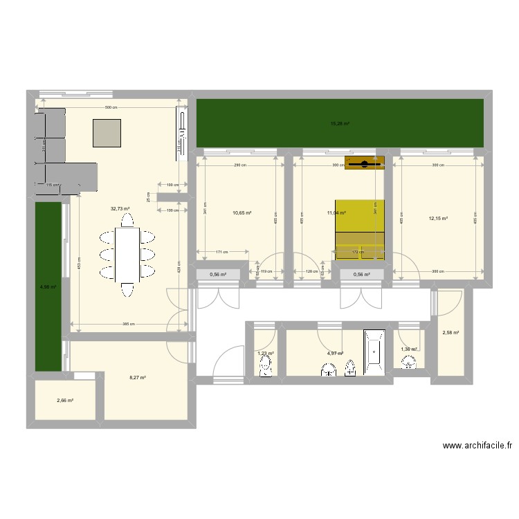 Appartement. Plan de 14 pièces et 109 m2