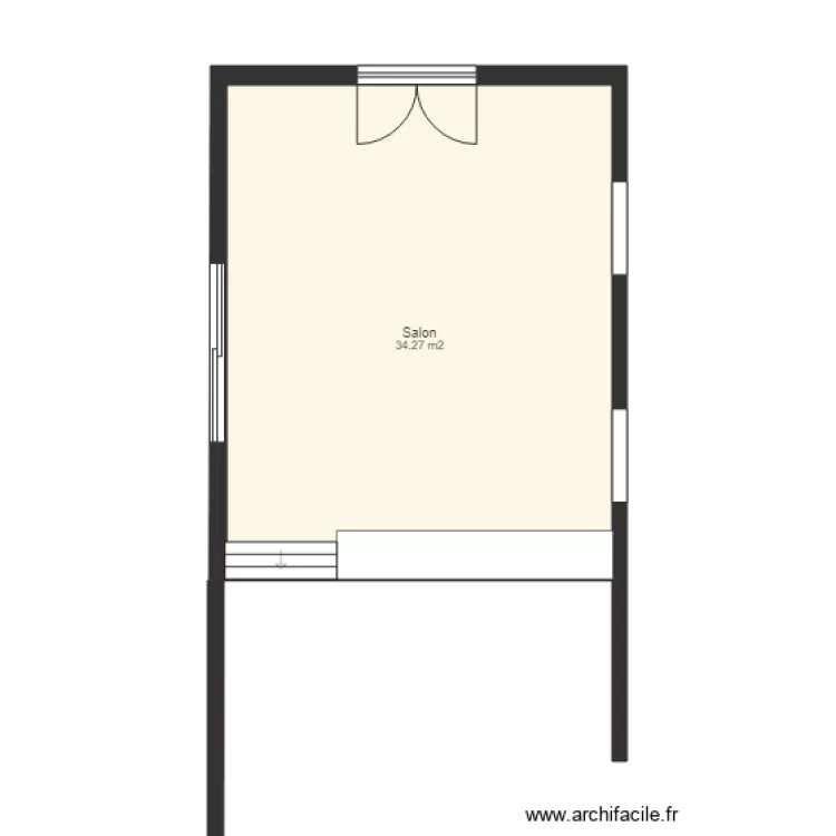 montfermeil rdc salon. Plan de 