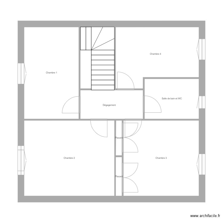 ROBERT N 2. Plan de 9 pièces et 65 m2