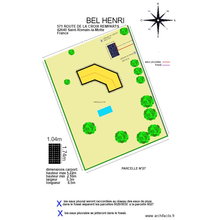 BEL HENRI. Plan de 0 pièce et 0 m2