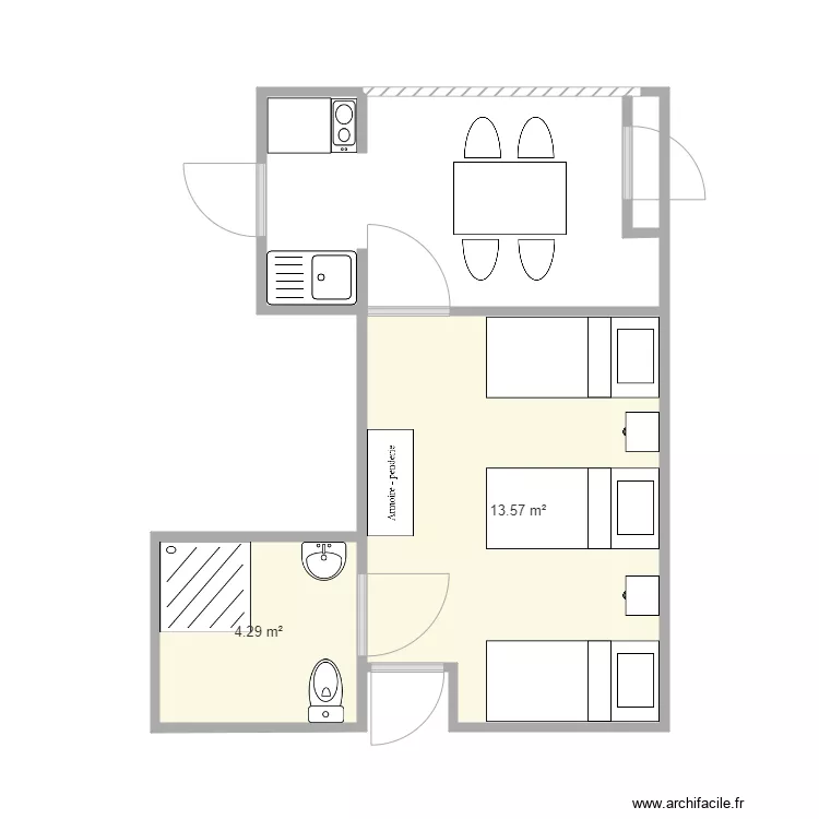 Bungalow Village Corail. Plan de 
