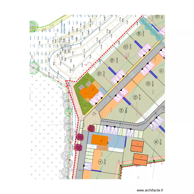 Bazoge en Pailler - Les Mottais PSLA. Plan de Bazoge en Pailler - Les Mottais PSLA. Plan de