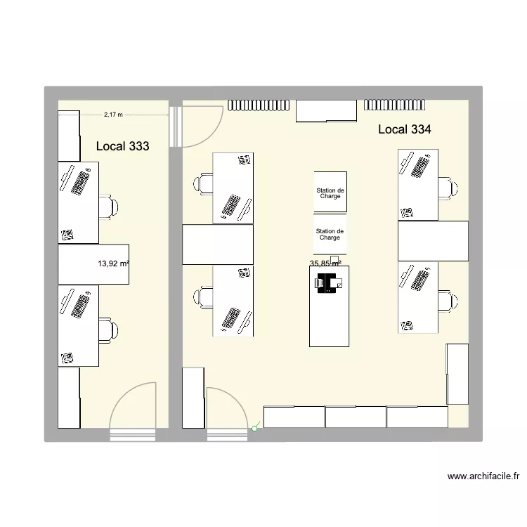 Cyber 333 + 334 bis. Plan de 