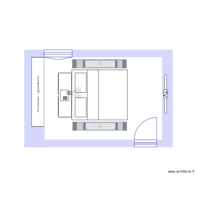 Chambre. Plan de 0 pièce et 0 m2