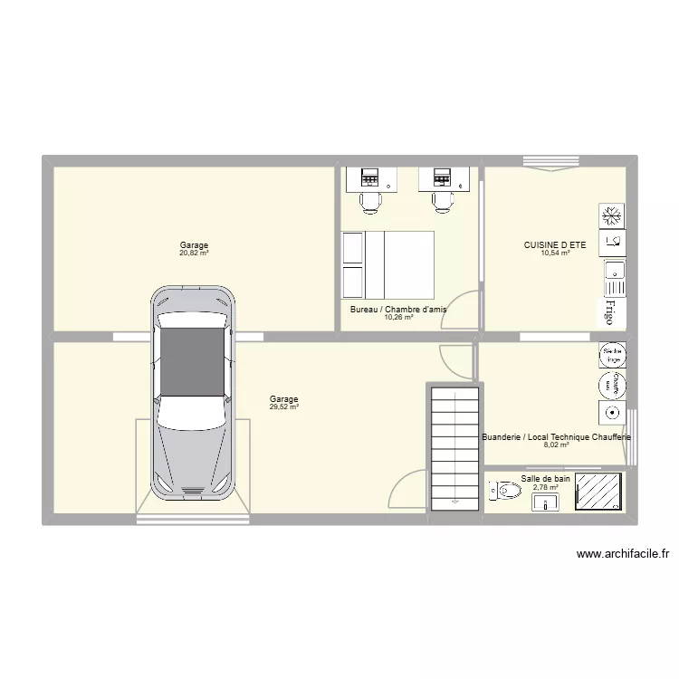 TASSIN 440K&euro; SOUS SOL V2 PLU. Plan de 7  et 85 m²