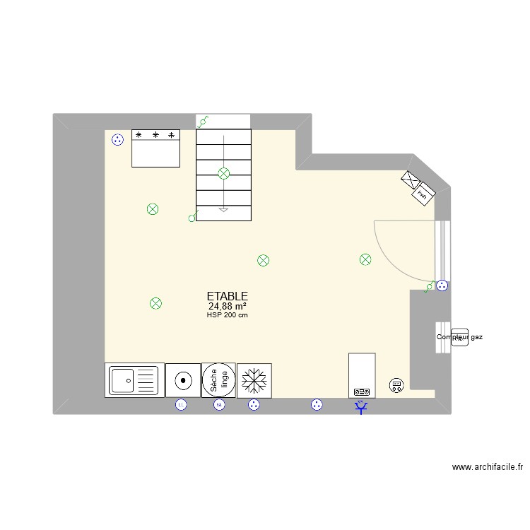 ETABLE ELECTRICITE CIBLE. Plan de 0 pièce et 0 m2