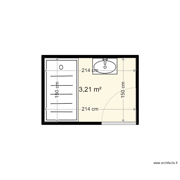 SARAZIN DOLORES . Plan de 1 pièce et 3 m2