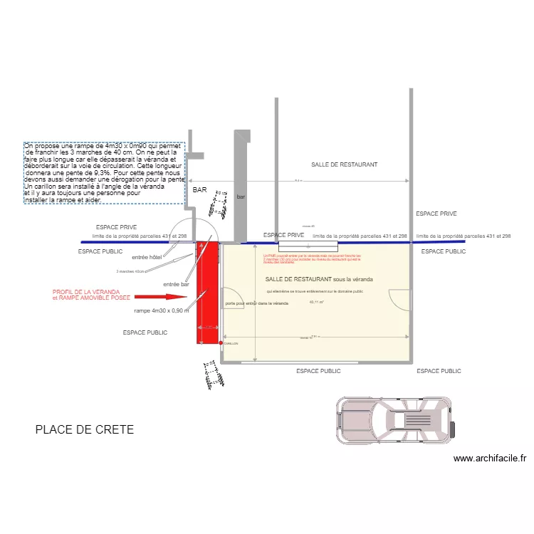 VERANDA MARRONNIERS Cr&ecirc;te. Plan de 