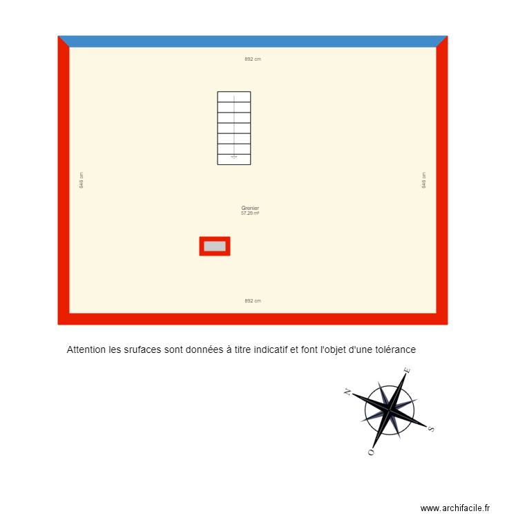 3192 grenier  côté. Plan de 0 pièce et 0 m2