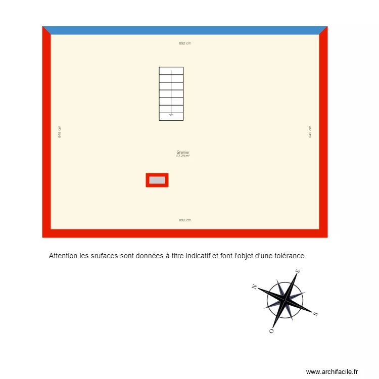 3192 grenier  c&ocirc;t&eacute;. Plan de 
