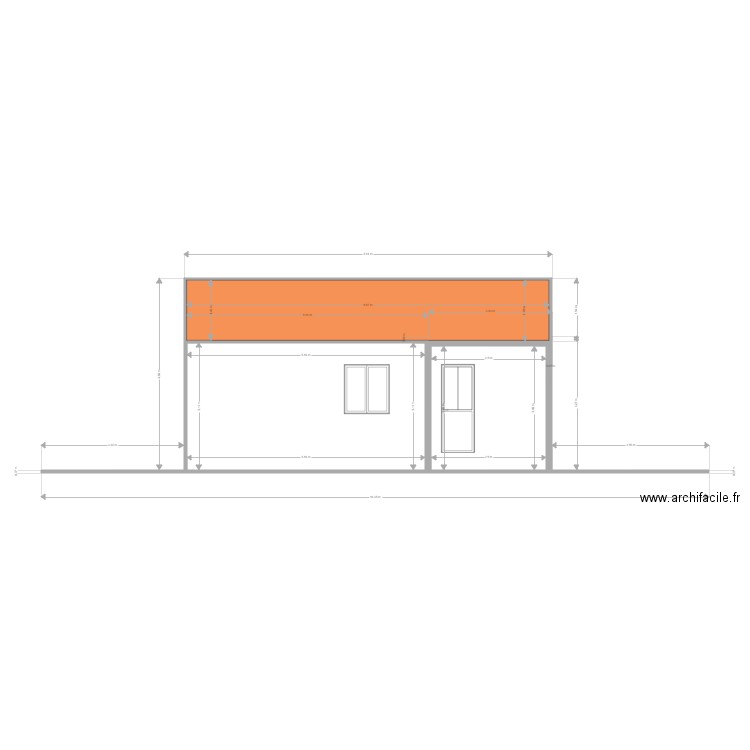 garage façade  arriere  . Plan de 0 pièce et 0 m2