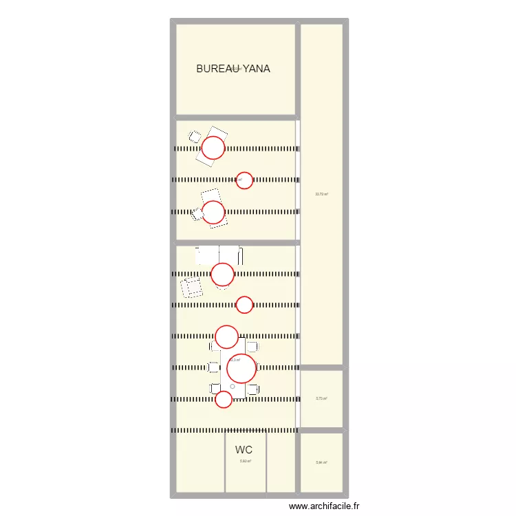 BUREAUX BAS ENTREPOT. Plan de 