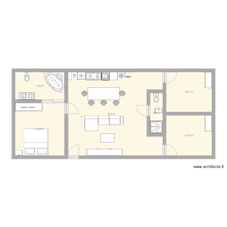 plan construction T4. Plan de 0 pièce et 0 m2