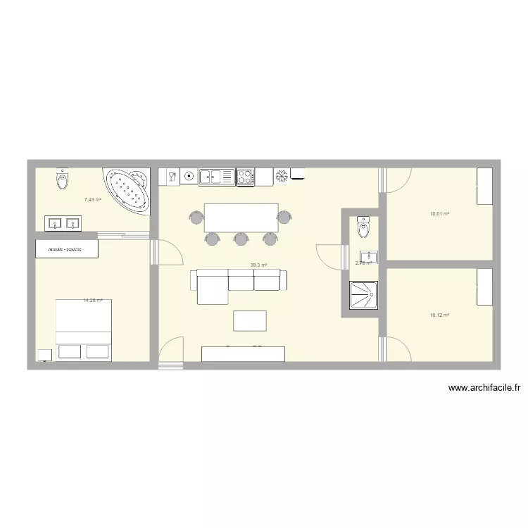 plan construction T4. Plan de 