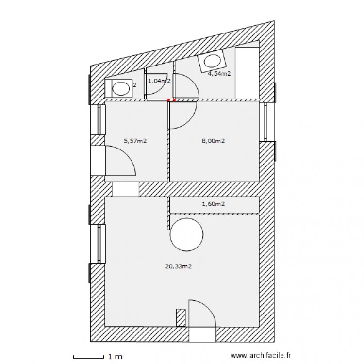 RdC actuel. Plan de 0 pièce et 0 m2