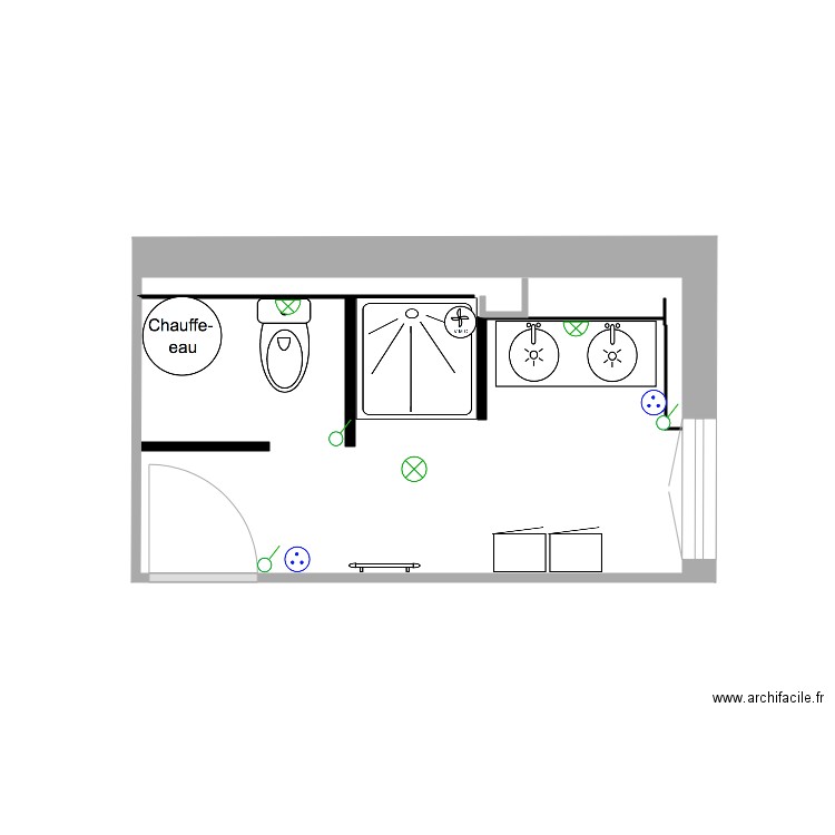 SDB . Plan de 0 pièce et 0 m2