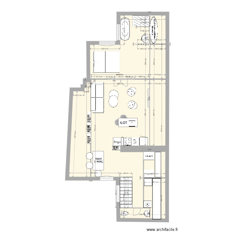 saint ho 4 terrasse salle douche bain. Plan de 0 pièce et 0 m2