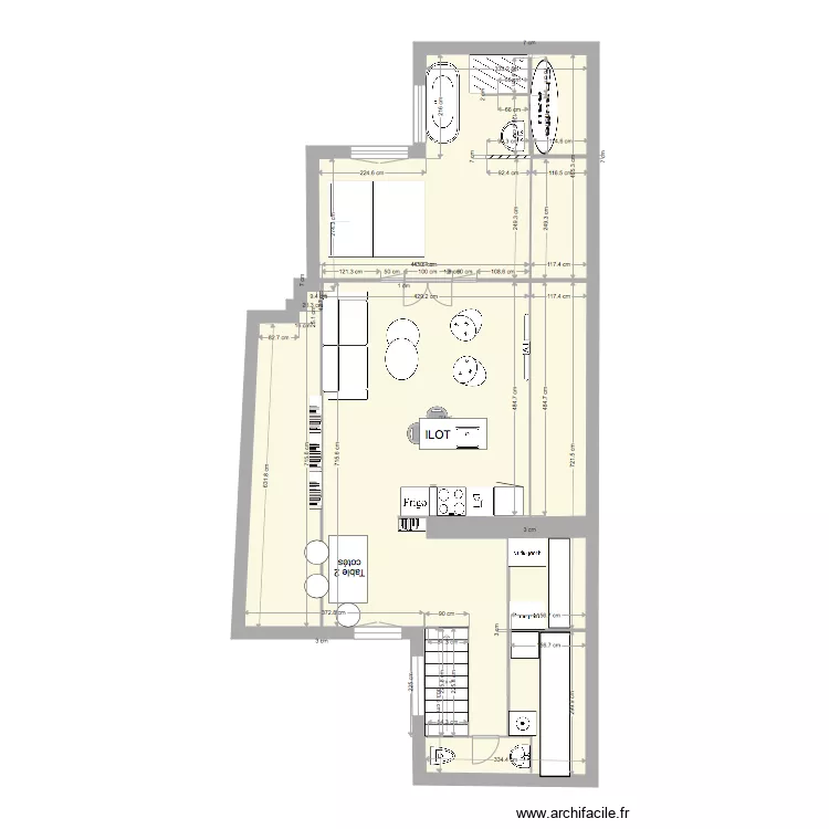 saint ho 4 terrasse salle douche bain. Plan de 