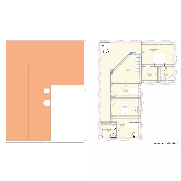 étage chambres . Plan de étage chambres . Plan de