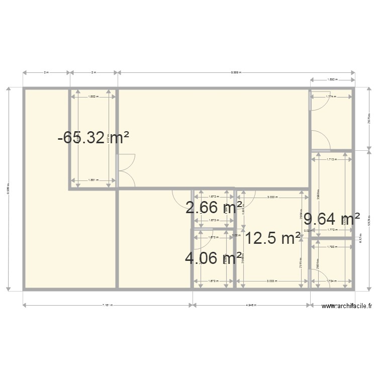 3 PIECES X 2. Plan de 0 pièce et 0 m2