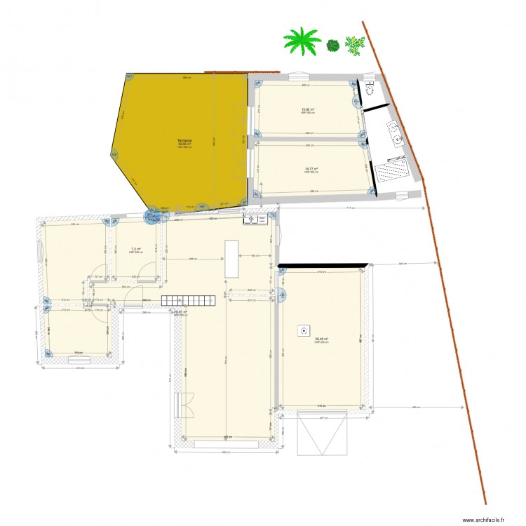 TARA COTES EXACTES AVEC AGRANDISSEMENT projet 2. Plan de 0 pièce et 0 m2