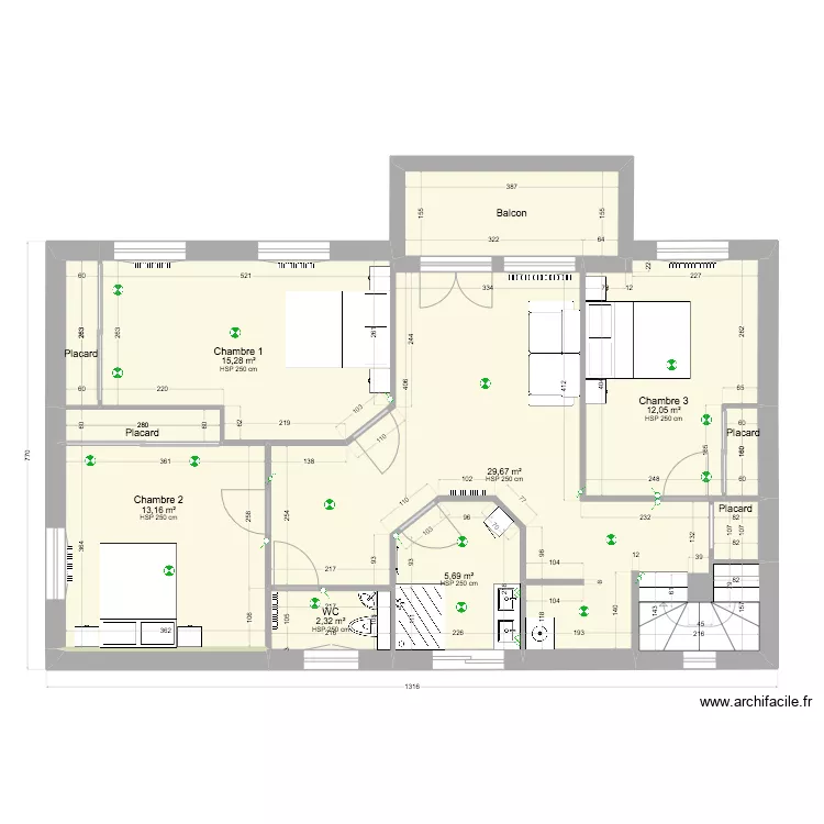 Cotations 1er étage Projet 7. Plan de Cotations 1er étage Projet 7. Plan de