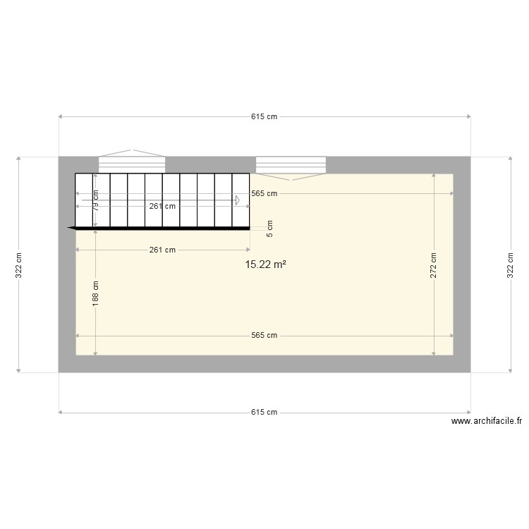 plan 1er etage studio maisonnette. Plan de 0 pièce et 0 m2