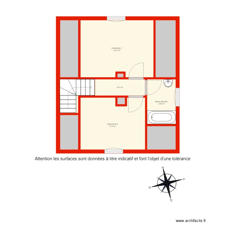 BI 3661 étage non côté. Plan de 0 pièce et 0 m2