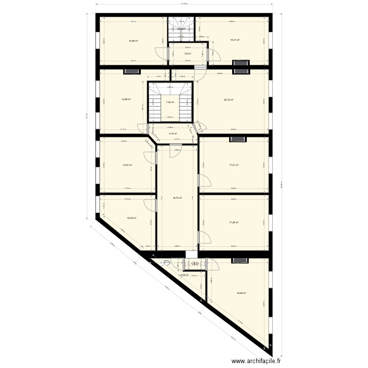 R1 Foch. Plan de 0 pièce et 0 m2