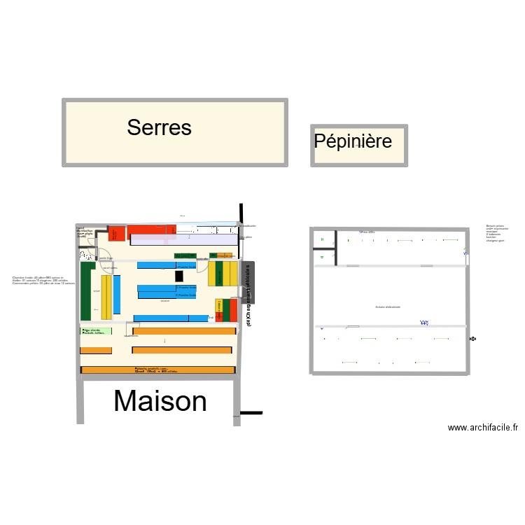 Hangar Corroy 5. Plan de 7 pièces et 266 m2