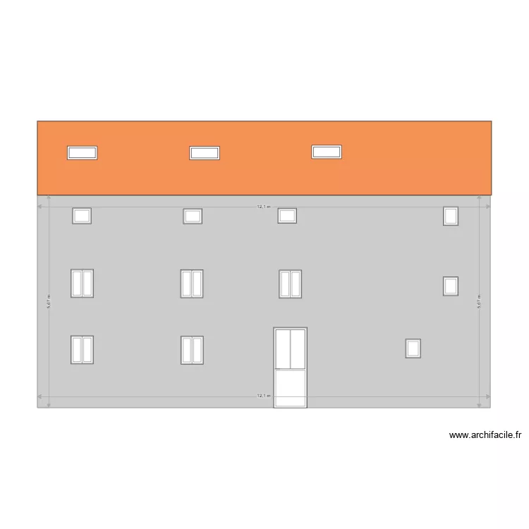 maison donazac fa&ccedil;ade est. Plan de 