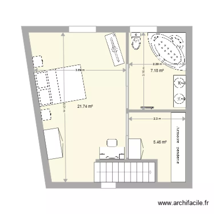 LE GARREC ETAGE MEUBLE. Plan de LE GARREC ETAGE MEUBLE. Plan de