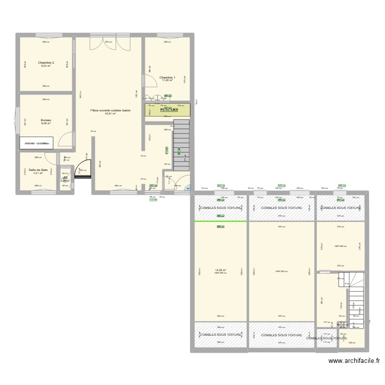 MaMaison (correction). Plan de 17 pièces et 156 m2