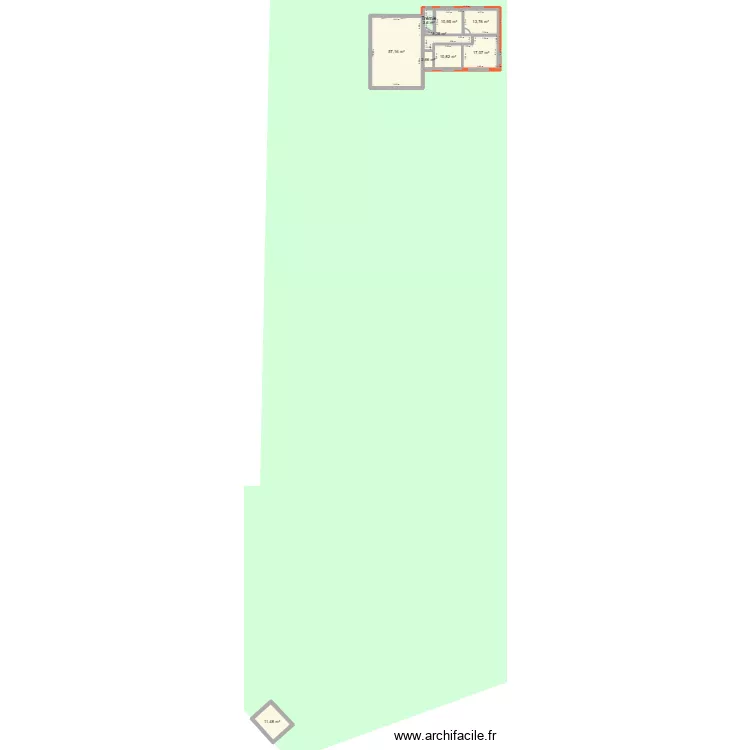 lalbenque plan facades. Plan de 15  et 427 m²