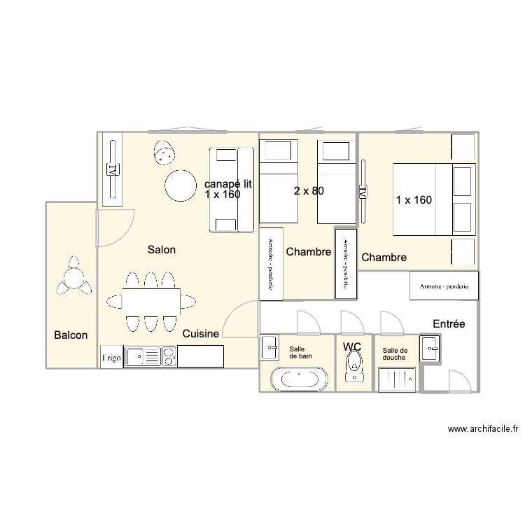 cimesg15. Plan de 6 pièces et 41 m2