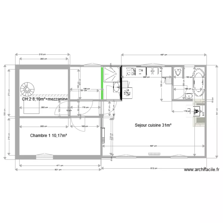 Barbine V1 sans cote. Plan de 