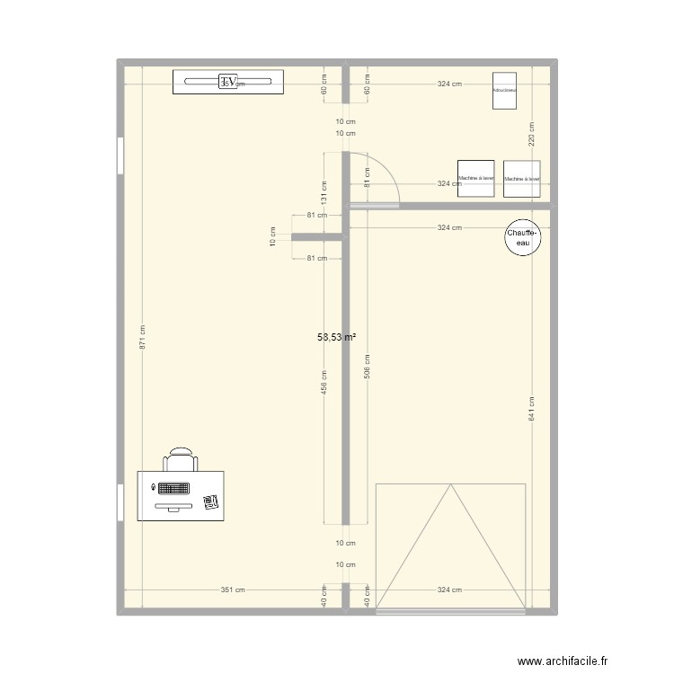 GARAGE. Plan de 1 pièce et 29 m2