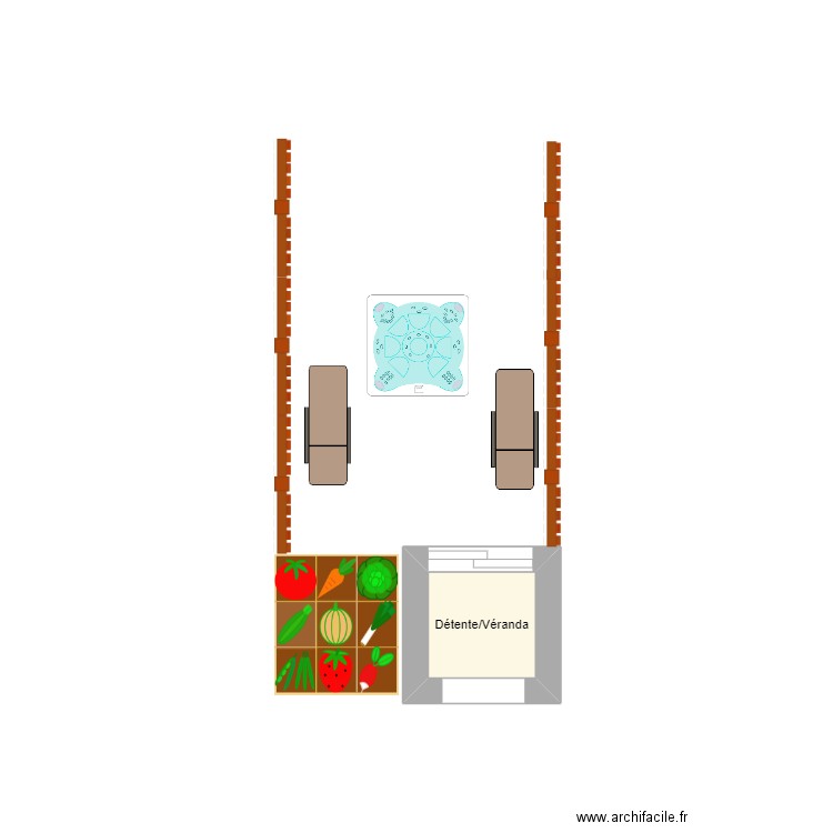 Jardin_arrière_Trélou_Sur_Marne_Georges. Plan de 1 pièce et 1 m2