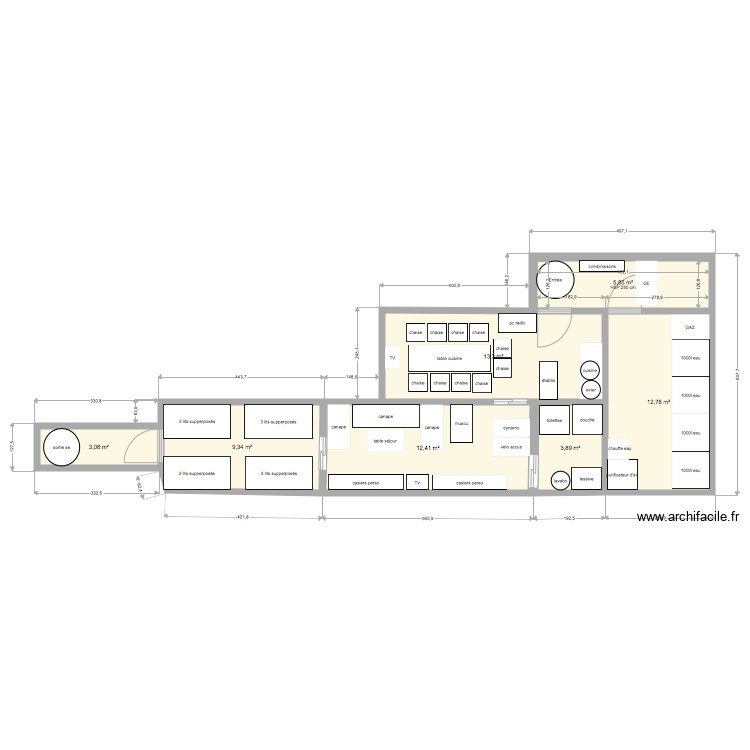 abri anti atomique 12 pers Plan dessiné par maximilius — free download
