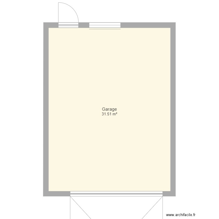 Plan garage. Plan de 0 pièce et 0 m2