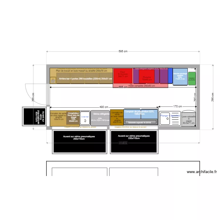 KIOSQUE PLAGE DE L OCEAN. Plan de 