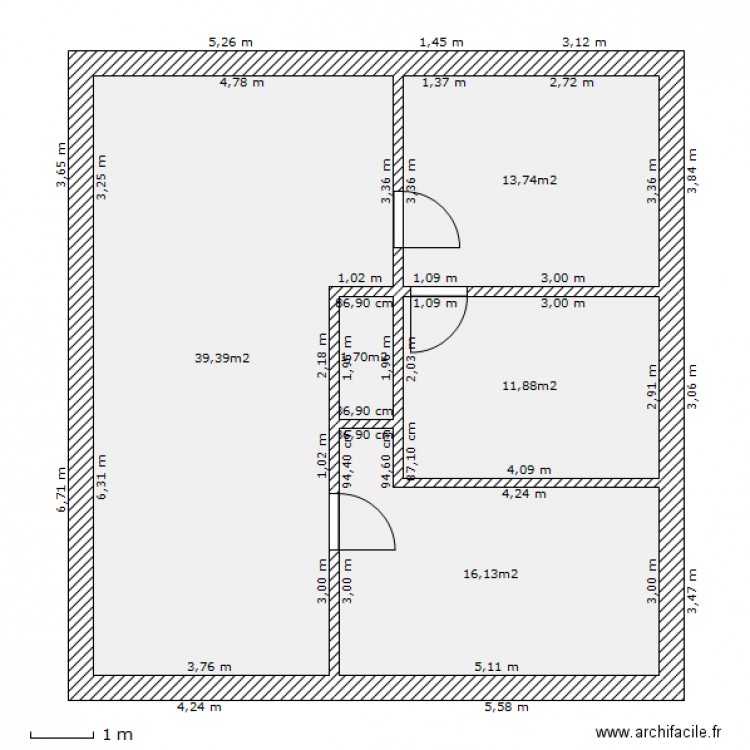 FALANCHERE ETAGE. Plan de 0 pièce et 0 m2