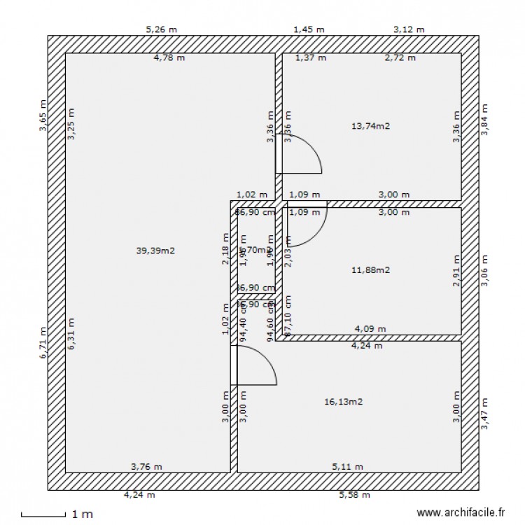 FALANCHERE ETAGE. Plan de 0 pièce et 0 m2