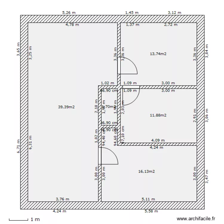 FALANCHERE ETAGE. Plan de 