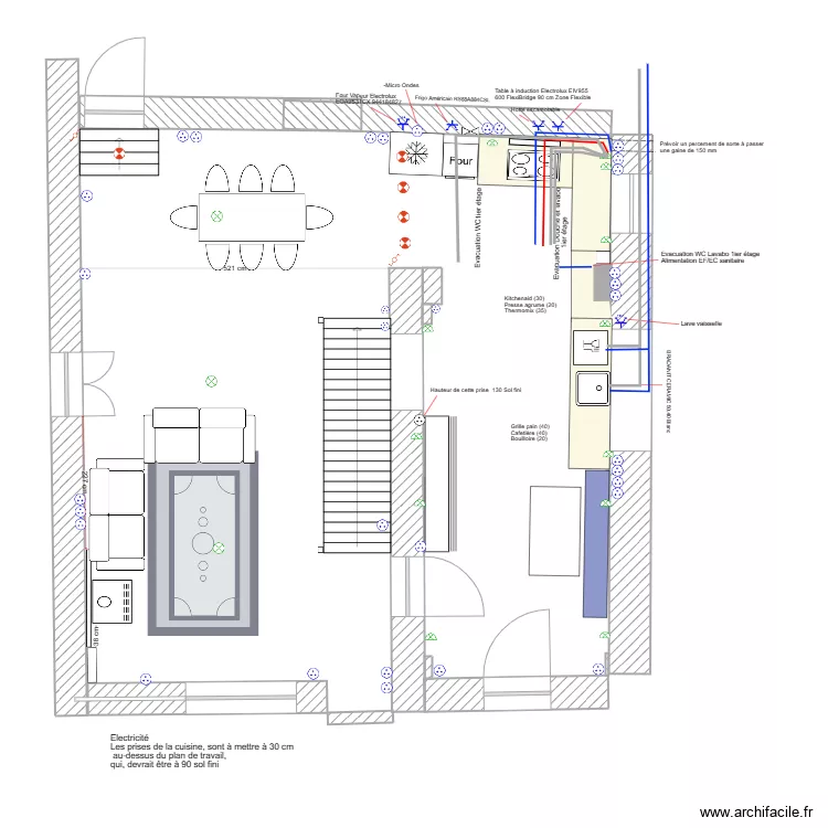 Cuisine_Marsanne Plomberie et Electricité. Plan de Cuisine_Marsanne Plomberie et Electricité. Plan de