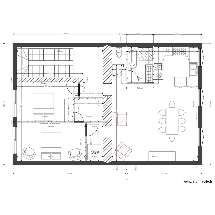 sdb modif. Plan de 0 pièce et 0 m2