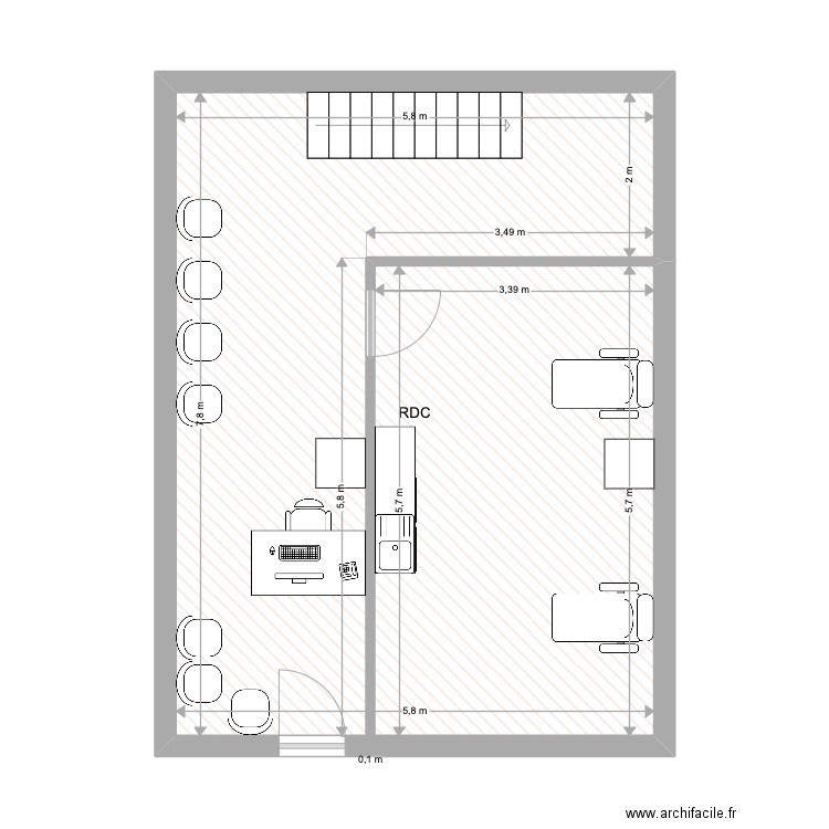 RDC Biarritz. Plan de 0 pièce et 0 m2